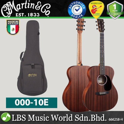 Martin 000-10E Auditorium Acoustic Electric Guitar With Gig Bag (00010E 000 10E)