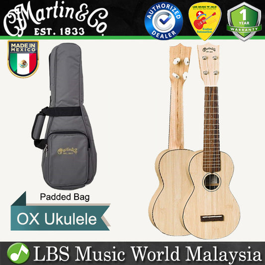 Martin 0X Soprano Ukulele Bamboo HPL Top Back and Sides with Gig Bag - Natural