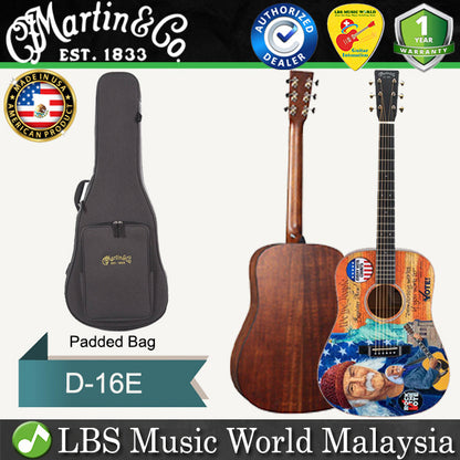 Martin D-16E Rock The Vote Dreadnought Acoustic Electric Guitar Special Edition With Gig Bag (D16E D 16E)