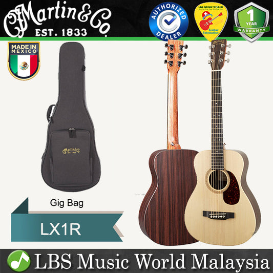 Martin LX1R Little Martin Solid Sitka Spruce HPL Top Back and Sides Acoustic Guitar with Gig Bag - Natural