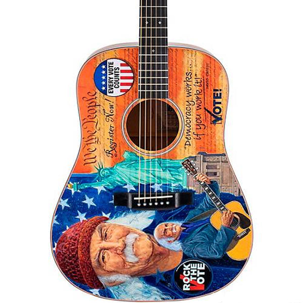Martin D-16E Rock The Vote Dreadnought Acoustic Electric Guitar Special Edition With Gig Bag (D16E D 16E)