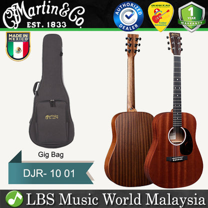 Martin DJR-10 Dreadnought Junior Sapele Spruce Top Acoustic Guitar with Gig Bag (DJR10 DJ 10)