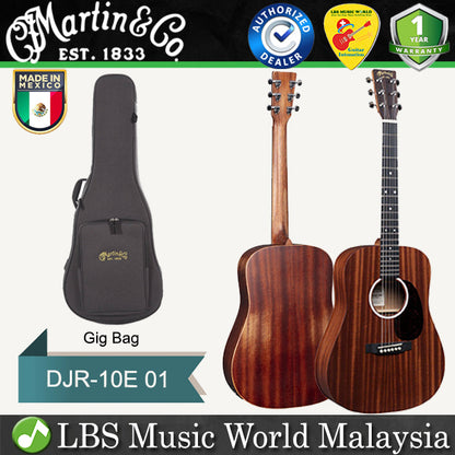 Martin DJR-10E Dreadnought Junior Sapele Spruce Top Acoustic Electric Guitar With Gig Bag (DJR10E DJR 10E)