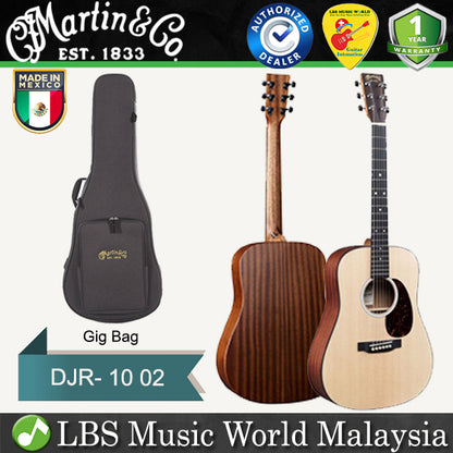 Martin DJR-10 Dreadnought Junior Sitka Spruce Top Acoustic Guitar with Gig Bag (DJR10 DJ 10)