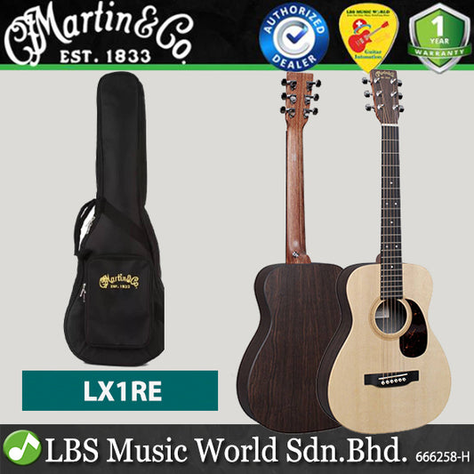 Martin LX1RE Little Martin Sitka Spruce Top Rosewood HLP Back and Side Acoustic Electric Guitar With Gig Bag