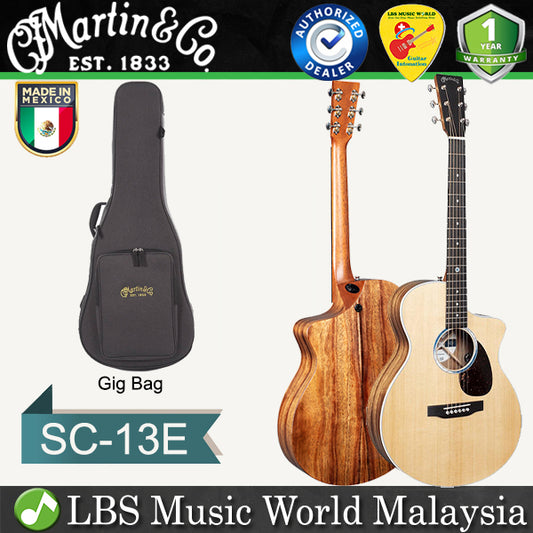 Martin SC-13E S-13 Fret Cutaway Sitka Spruce Top Acoustic Electric Guitar With Gig Bag (SC13E SC 13E)