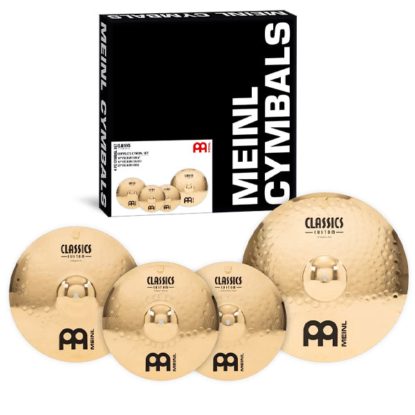 Meinl CC141620 Classics Custom Brilliant Complete Cymbal Set - 14" Hihat / 16" Crash / 20" Ride