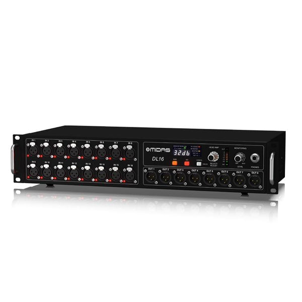 Midas DL16 Stage Box 16 Input 8 Output Microphone Preamplifier Ultranet & Adat Interface (DL 16)
