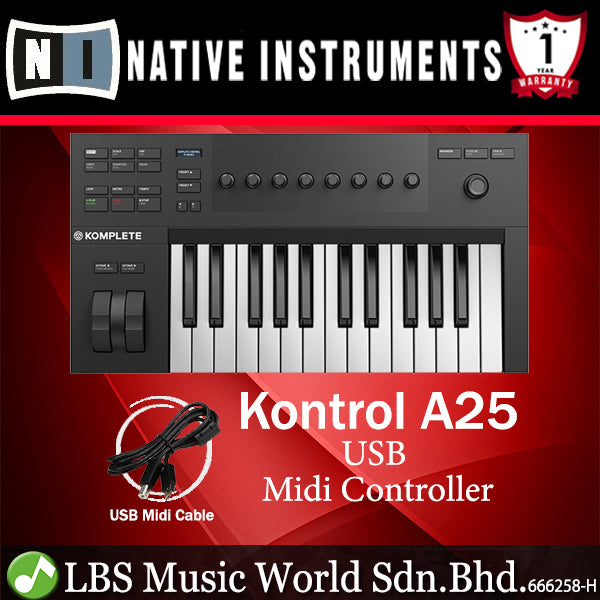Native Instruments Komplete Kontrol A25 Smart USB Midi Controller Keyboard (A 25)