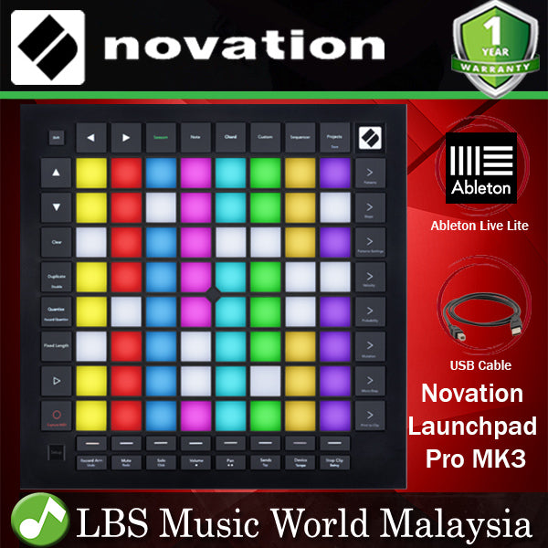 Novation Launchpad Pro MK3 Grid USB Midi Controller for Ableton Live with 64 Velocity Pressure Pad (Launch Pad)