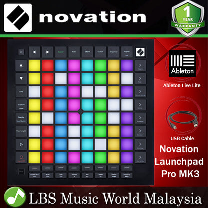 Novation Launchpad Pro MK3 Grid USB Midi Controller for Ableton Live with 64 Velocity Pressure Pad (Launch Pad)