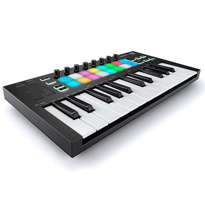 Novation Launchkey Mini Mk3 25 key Keyboard USB MIDI Controller with 16 Pad and Ableton Lite (Launch Key Mini MKIII)