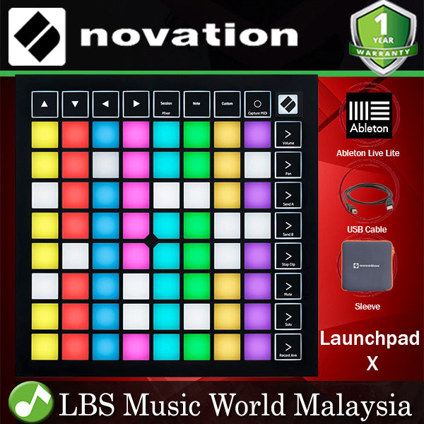 Novation Launchpad X Grid Controller Midi USB Controller With Ableton Live with Sleeve (Launch Pad X)