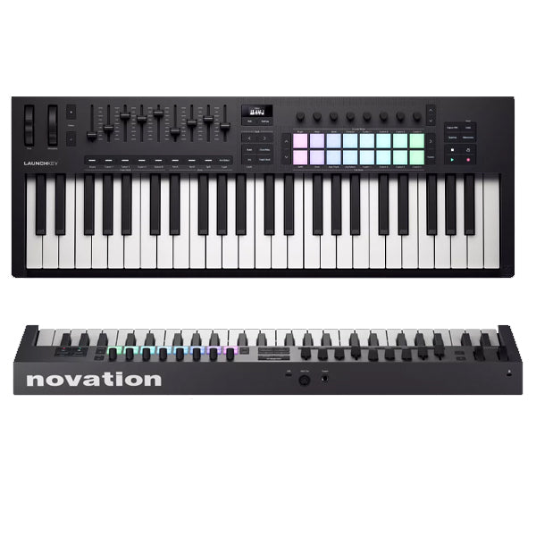 Novation Launchkey 49 MK4/MK3 49 Key Keyboard USB Midi Controller with 8 Knob 9 Fader 16 Pad (Launchkey MK4/MK3)