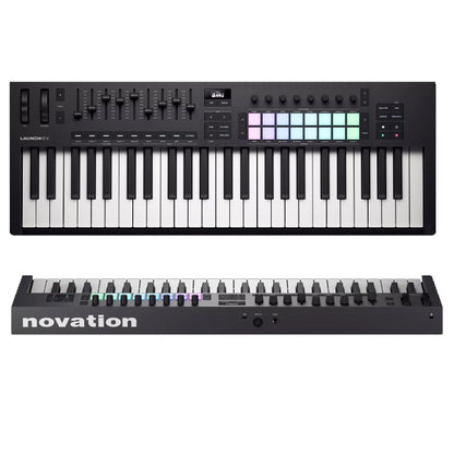 Novation Launchkey 49 MK4/MK3 49 Key Keyboard USB Midi Controller with 8 Knob 9 Fader 16 Pad (Launchkey MK4/MK3)