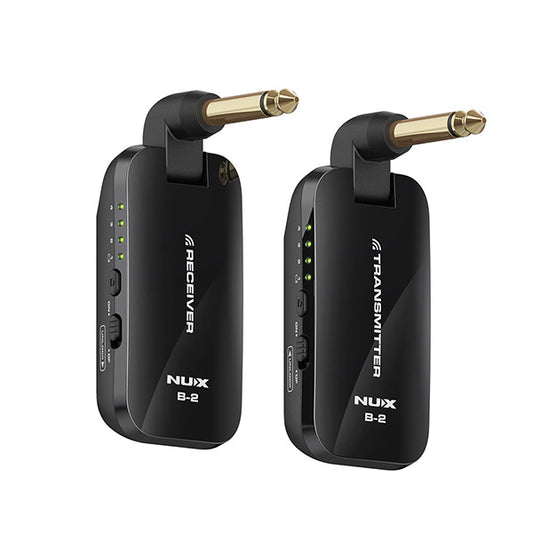 Nux B-2 2.4 GHz Guitar Wireless System Transmitter Receiver Black (B2 B 2)
