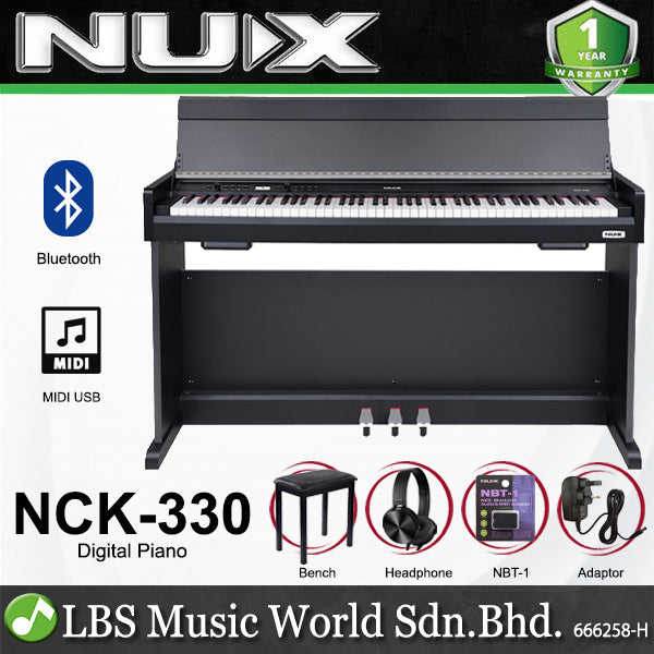 Nux NCK-330 88 Keys Digital Piano Combination Classic and Modern Piano with Bluetooth (NCK330 NCK 330)