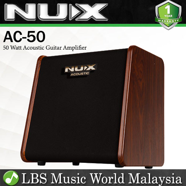 [Discontinued] Nux AC-50 50 Watt Stageman Acoustic Guitar Amp Amplifier with Ambient EFX Speaker (AC50)