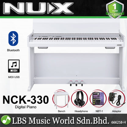 Nux NCK-330 88 Keys Digital Piano Combination Classic and Modern Piano with Bluetooth (NCK330 NCK 330)