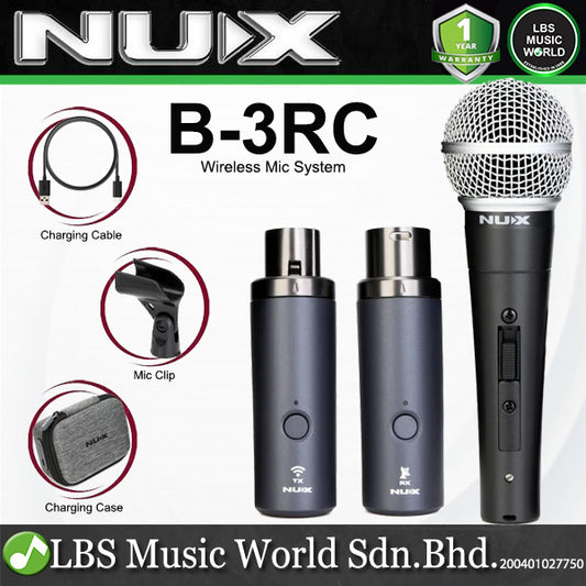 Nux B-3RC Wireless Microphone System with Dynamic Mic and Auto Pairing (B3RC)