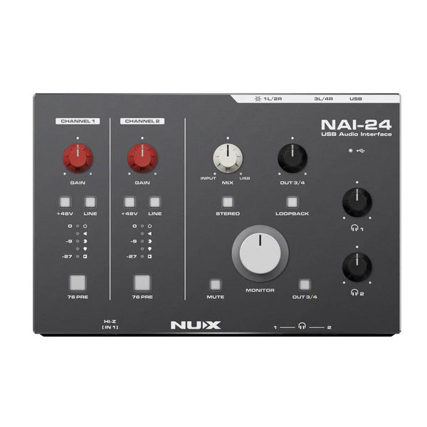 Nux NAI-24 2 Channel 4 Output Portable USB Audio Interface (NAI24)