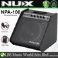 Nux NPA-100 120 Watt Digital Drum Personal Monitor Speaker Amplifier with Bluetooth Module (NPA100)