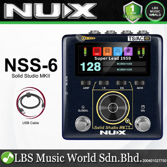 Nux NSS-6 Solid Studio MKII Digital Preamp Power Amp Simulator and IR Loader (NSS6)