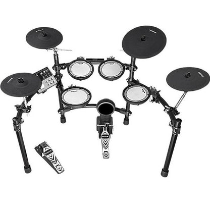 NUX DM-7 5-Piece Digital Electronic Drum Set with Mesh Head and NPA-100 Personal Monitor Amplifier (DM7)