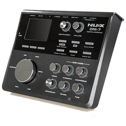 NUX DM-7 5-Piece Digital Electronic Drum Set with Mesh Head and NPA-100 Personal Monitor Amplifier (DM7)