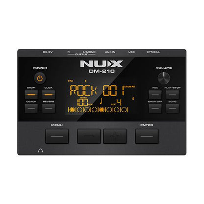 NUX DM-210 5-Piece Digital Drum with Full Mesh Head and NPA-100 Personal Monitor Amplifier (DM210)