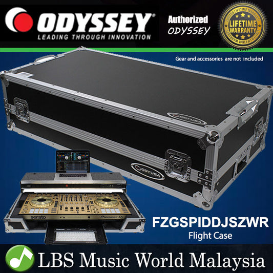 ODYSSEY FZGSPIDDJSZWR Flight Case with Three 1U Rack Spaces and Glide Platform - Pioneer DDJ RZ / SZ / SZ2