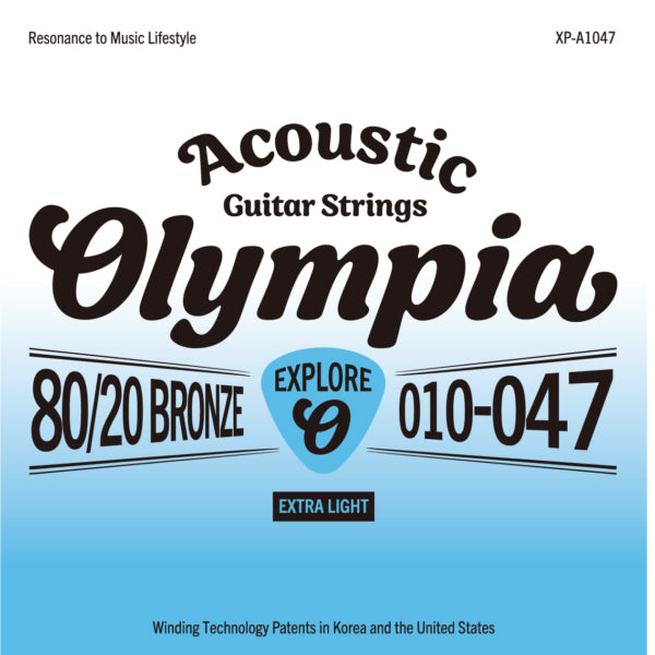 Olympia Explore Series 80/20 Bronze Acoustic Guitar Strings - (010-047 011-052)