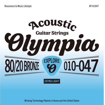 Olympia Explore Series 80/20 Bronze Acoustic Guitar Strings - (010-047 011-052)