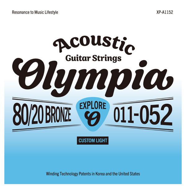 Olympia Explore Series 80/20 Bronze Acoustic Guitar Strings - (010-047 011-052)