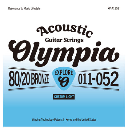 Olympia Explore Series 80/20 Bronze Acoustic Guitar Strings - (010-047 011-052)