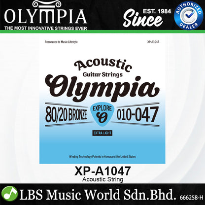 Olympia Explore Series 80/20 Bronze Acoustic Guitar Strings - (010-047 011-052)