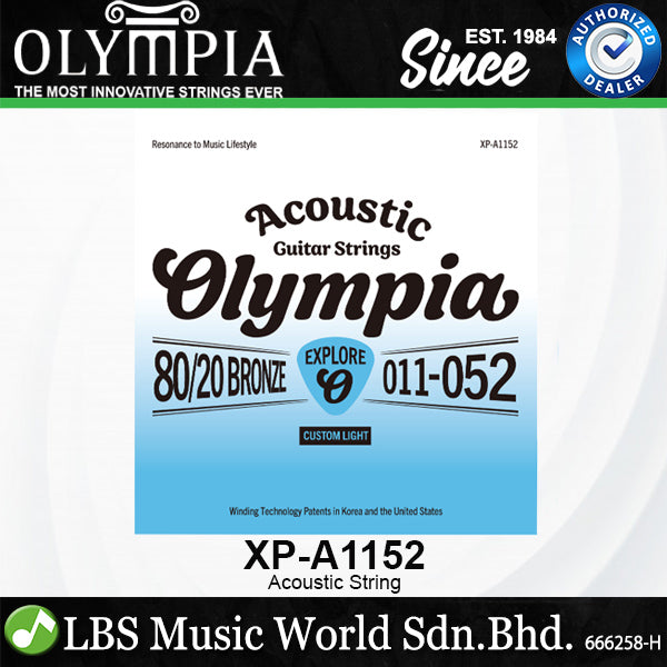 Olympia Explore Series 80/20 Bronze Acoustic Guitar Strings - (010-047 011-052)