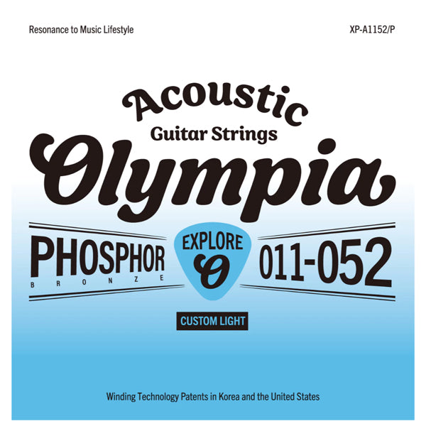 Olympia Explore Series Phosphor Bronze Acoustic Guitar Strings - (XP-A1047P XP-A1152P XP-A1253P)