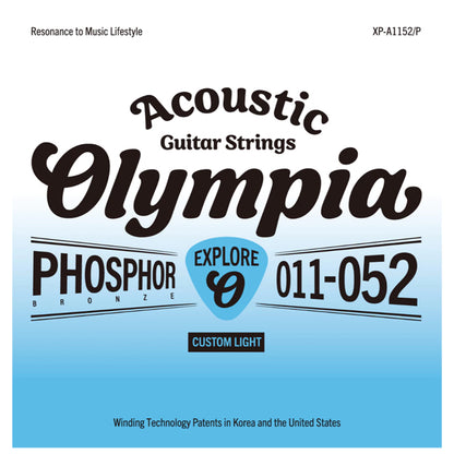 Olympia Explore Series Phosphor Bronze Acoustic Guitar Strings - (XP-A1047P XP-A1152P XP-A1253P)
