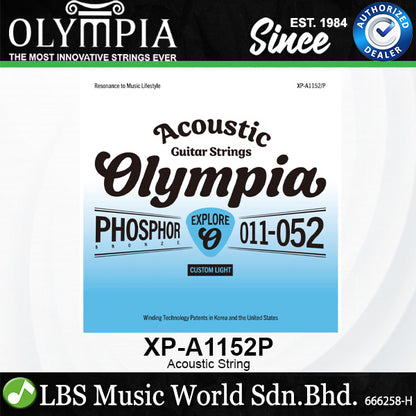 Olympia Explore Series Phosphor Bronze Acoustic Guitar Strings - (XP-A1047P XP-A1152P XP-A1253P)