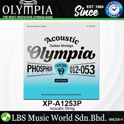 Olympia Explore Series Phosphor Bronze Acoustic Guitar Strings - (XP-A1047P XP-A1152P XP-A1253P)