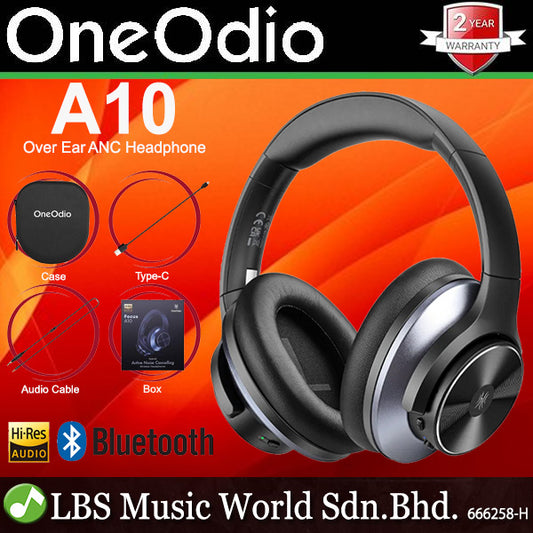 Oneodio A10 Hybrid Active Noise Cancelling Over Ear Bluetooth Headphone with Built in Mic