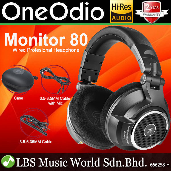 OneOdio Monitor 80 Open Back Headset Professional Monitoring Wired Headphone