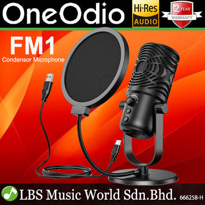 OneOdio FM1 Unidirectional Mic with Monitor Plug and Play Condenser Cardioid Microphone (FM 1)