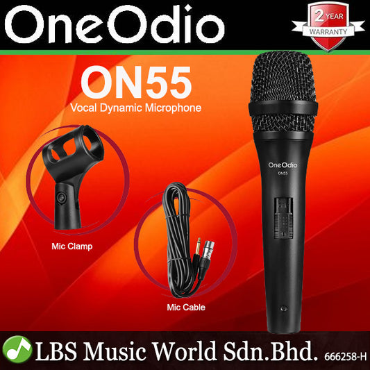 OneOdio ON55 Vocal Dynamic Wired Microphone with Mic Clamp and On/Off Switch (ON 55)