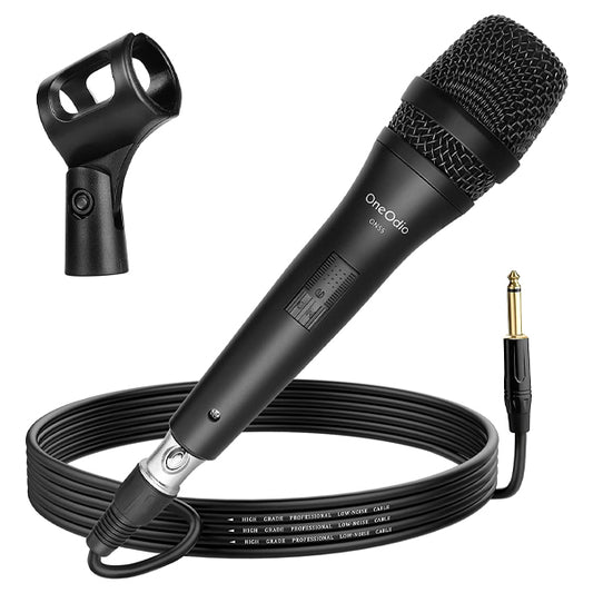 OneOdio ON55 Vocal Dynamic Wired Microphone with Mic Clamp and On/Off Switch (ON 55)
