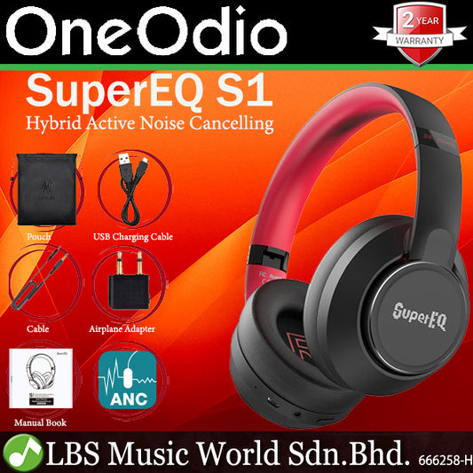 (Clearance) OneOdio SuperEQ S1 Hybrid Active Noise Cancelling ANC Headphones With Ambient Mode - Earpad Peel Off