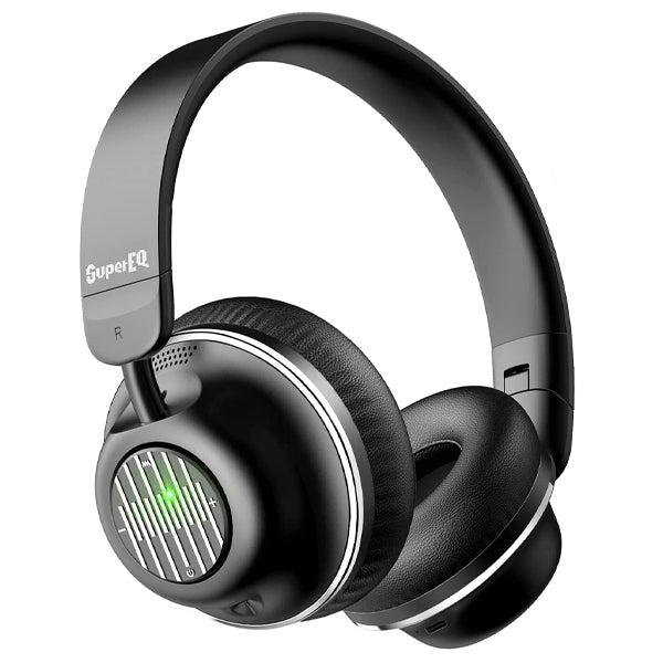 [Clearance] OneOdio SuperEQ S2 Bluetooth Hybrid Active Noise Cancelling On Ear ANC Headphones - Black
