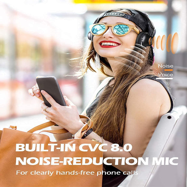 [Clearance] OneOdio SuperEQ S2 Bluetooth Hybrid Active Noise Cancelling On Ear ANC Headphones - Black