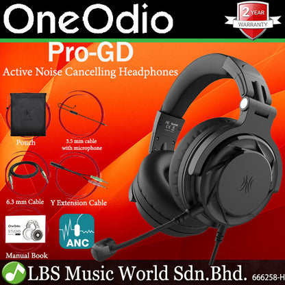 OneOdio Pro-GD Active Noise Cancelling Headphones Gaming Headset with Mic (ProGD Pro GD)